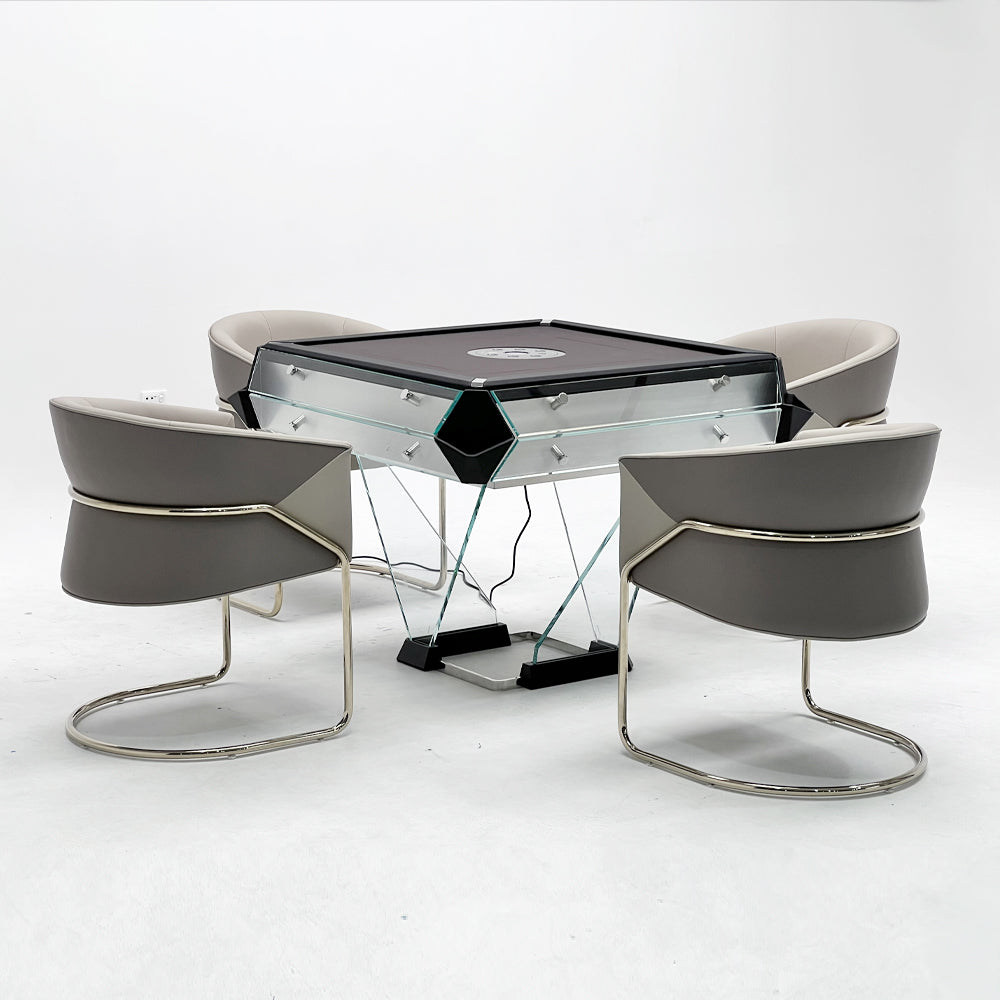 Mesa de mahjong de cristal multicolor personalizable