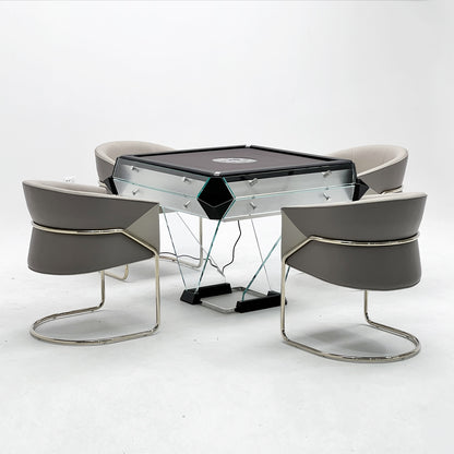 Mesa de mahjong de cristal multicolor personalizable