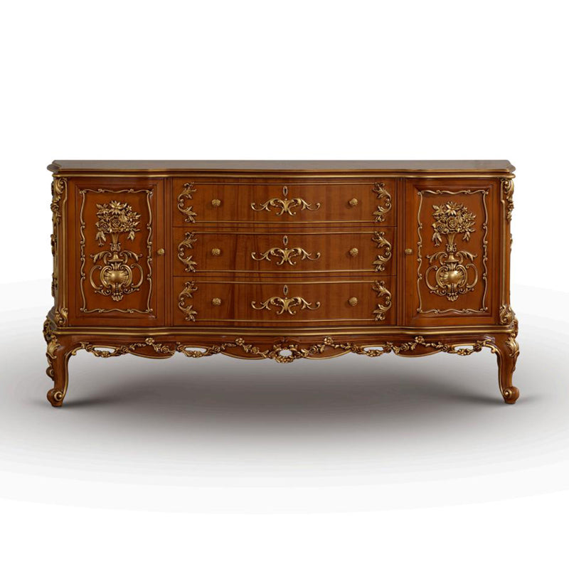 French classical style solid wood bedroom set high quality leather soft bed