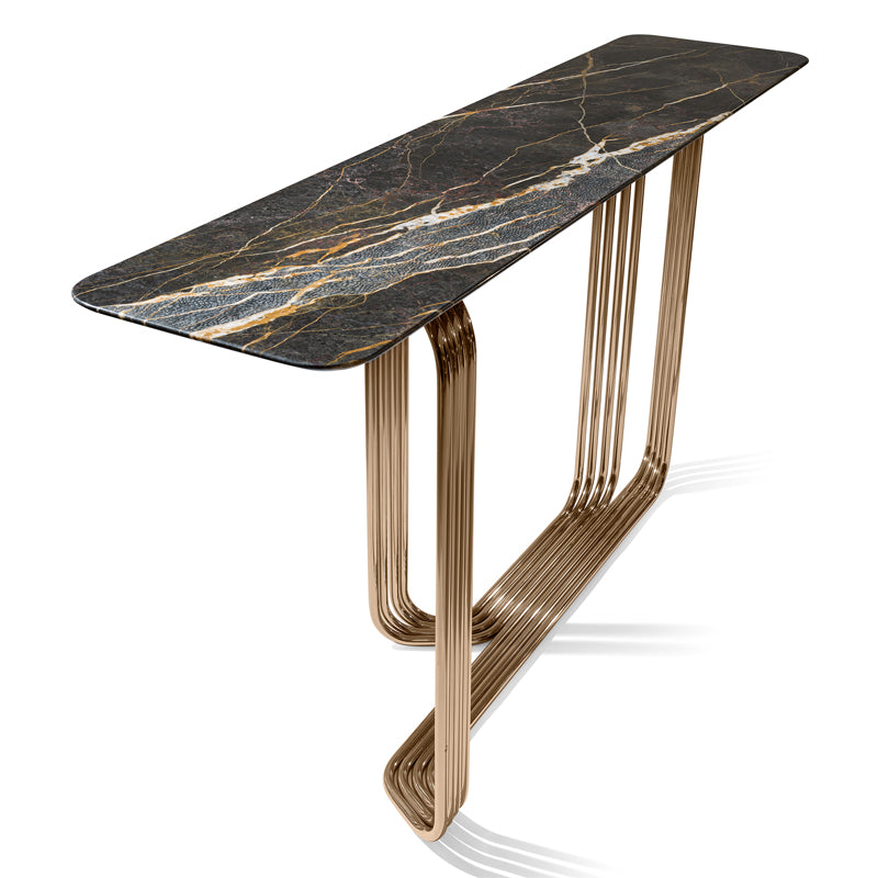 Italian modern minimalist marble console table, suitable for hallway or front door