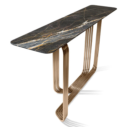 Italian modern minimalist marble console table, suitable for hallway or front door