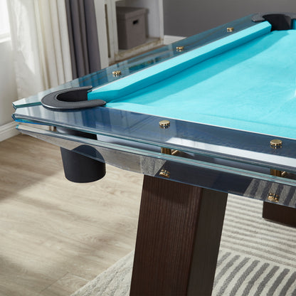 8FT/9FT Blue Wired Glass Pool Table