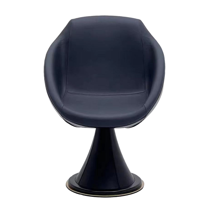 Shell swivel leather chair