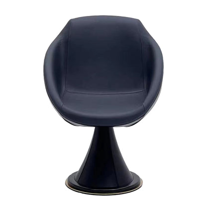 Shell swivel leather chair