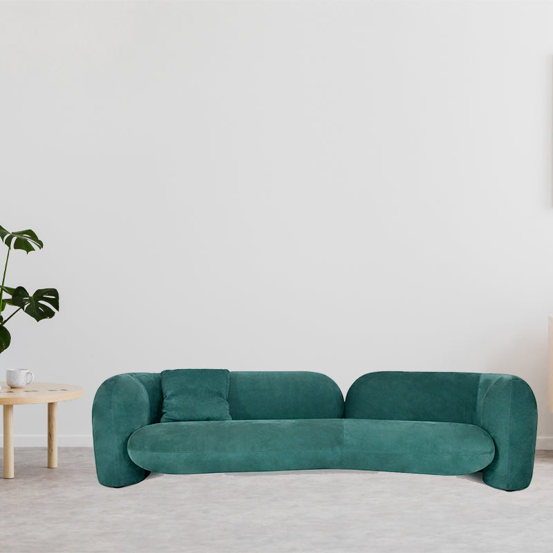 Sofá doble verde Sofá de alta resiliencia Muebles de salón personalizables
