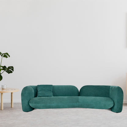 Sofá doble verde Sofá de alta resiliencia Muebles de salón personalizables