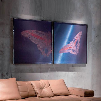 Square Butterfly Metal Painting Customizable Pattern Metal Decorative Hanging Painting