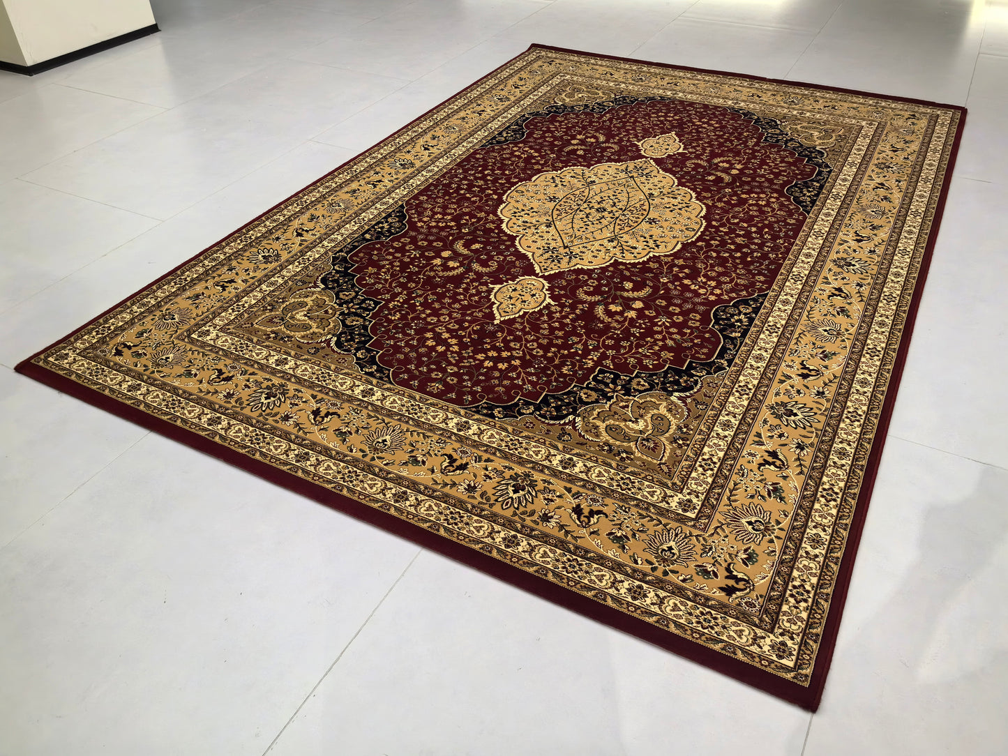 Alfombra de estilo retro europeo, exquisita y lujosa