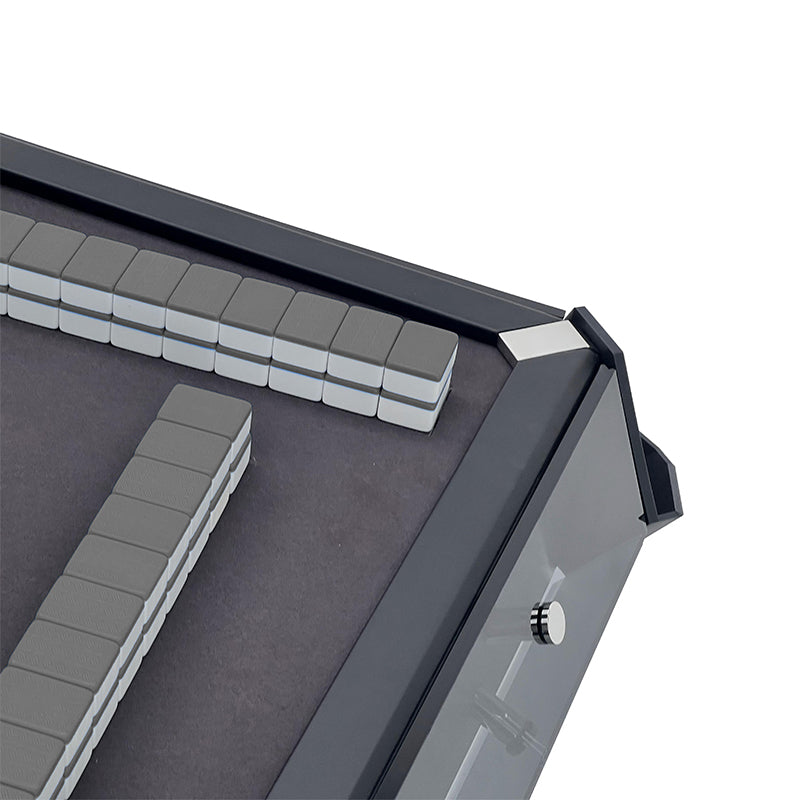 Mesa de mahjong automática personalizable de cristal negro