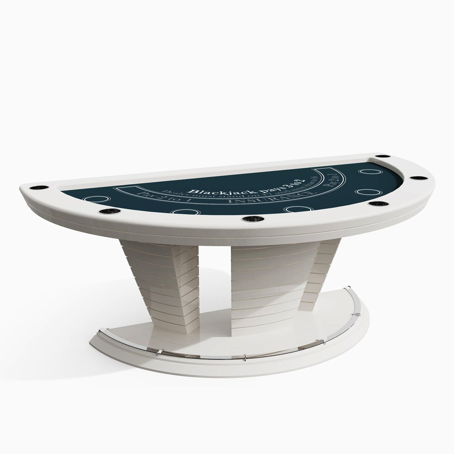 Table de poker blackjack de luxe légère pour 6 personnes