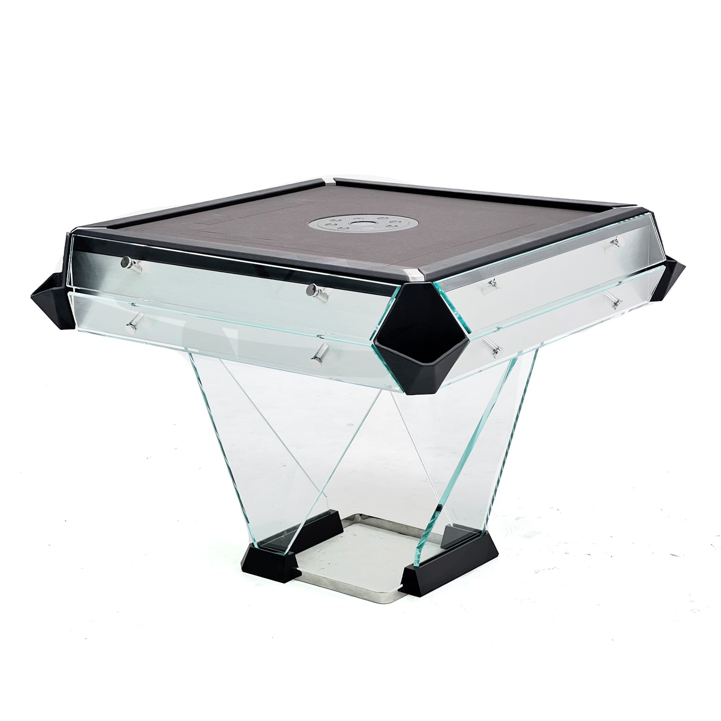 Mesa de mahjong de cristal multicolor personalizable