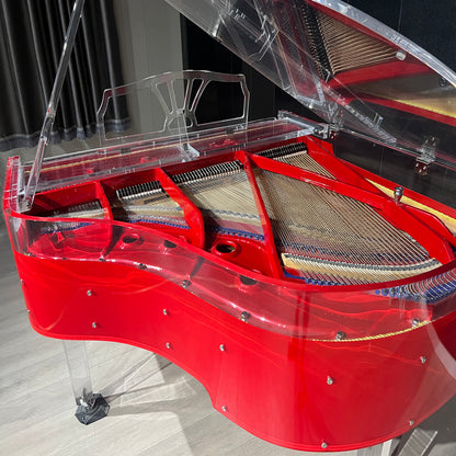 Piano de cola mecánico de acrílico blanco estilo italiano
