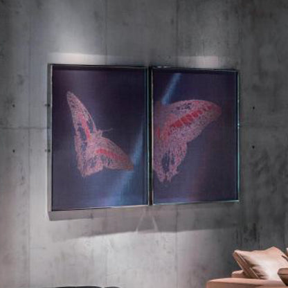 Square Butterfly Metal Painting Customizable Pattern Metal Decorative Hanging Painting