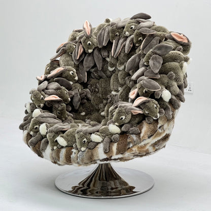Single Rabbit Doll Armchair