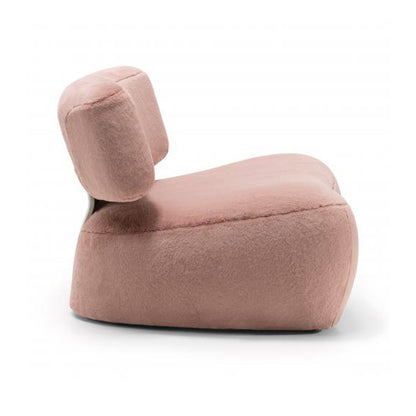 Sillón de ocio de felpa rosa adecuado para sala de estar, apartamento