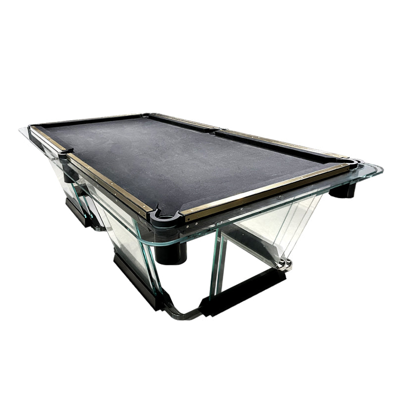 Mesa de billar de cristal transparente Tk con manteles personalizables