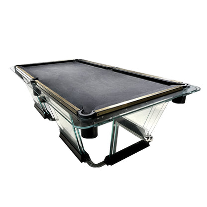 Mesa de billar de cristal transparente Tk con manteles personalizables