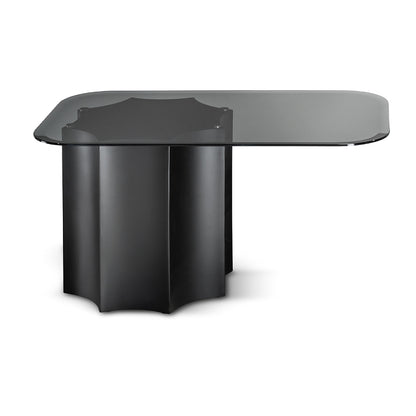 Light luxury tempered glass and stainless steel living room combination coffee table