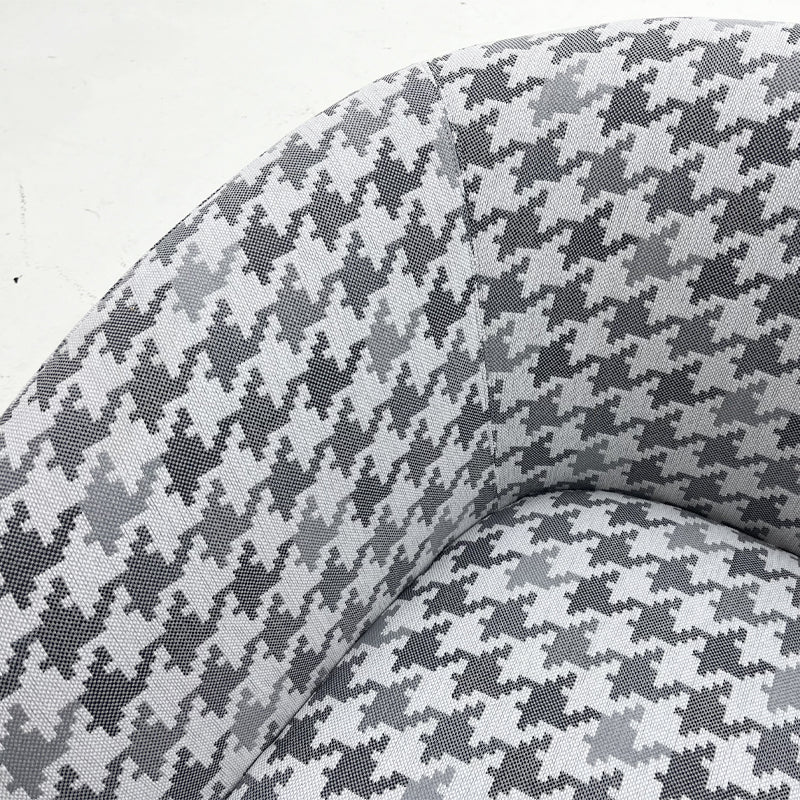 Houndstooth backrest leisure sofa chair, suitable for living room and bedroom
