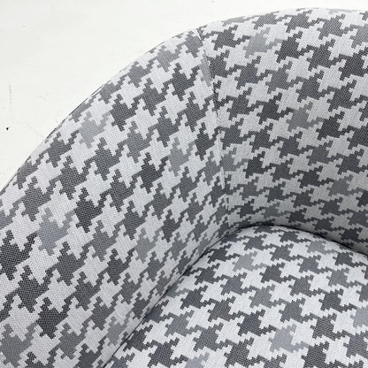 Houndstooth backrest leisure sofa chair, suitable for living room and bedroom