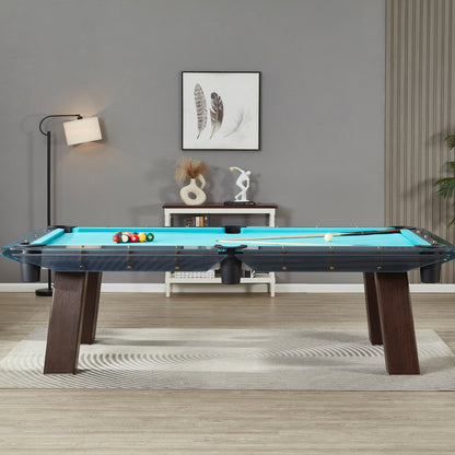 8FT/9FT Blue Wired Glass Pool Table