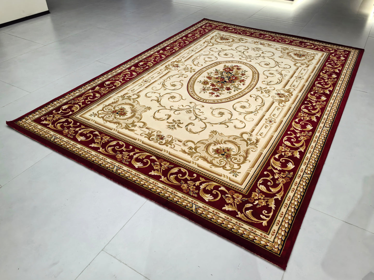 Alfombra de estilo retro europeo, exquisita y lujosa