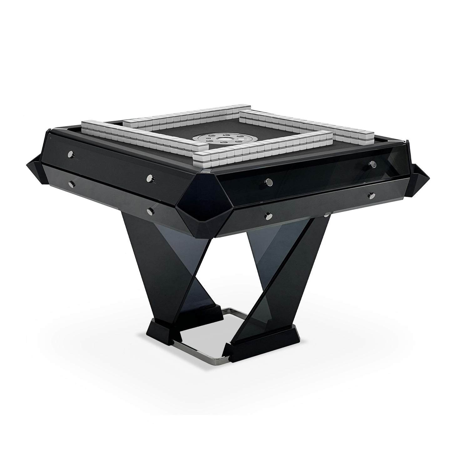 Mesa de mahjong de cristal multicolor personalizable