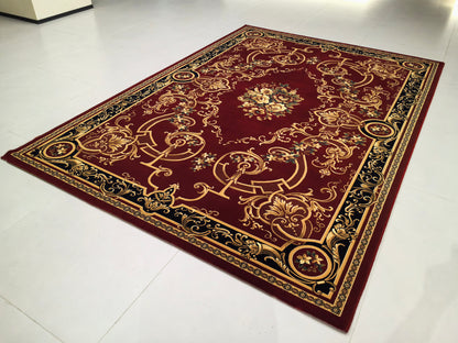 Alfombra de estilo retro europeo, exquisita y lujosa