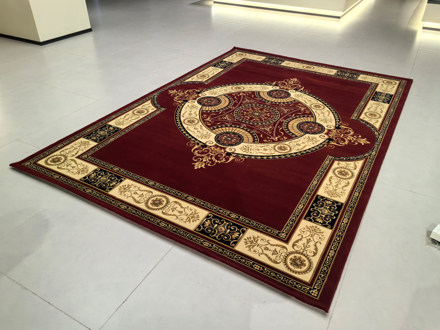 Alfombra de estilo retro europeo, exquisita y lujosa