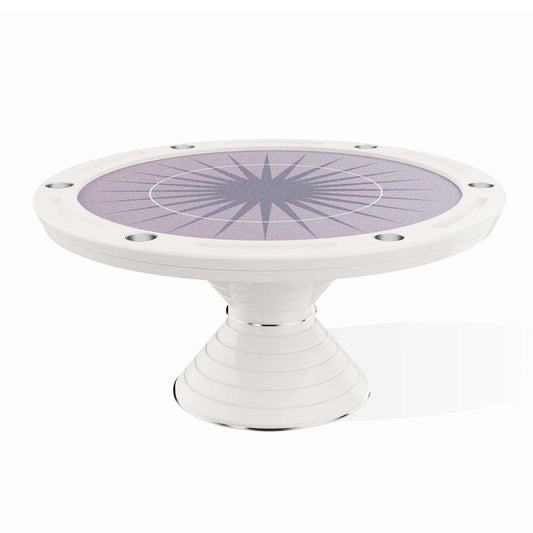 Table de jeu ronde de luxe pour six personnes