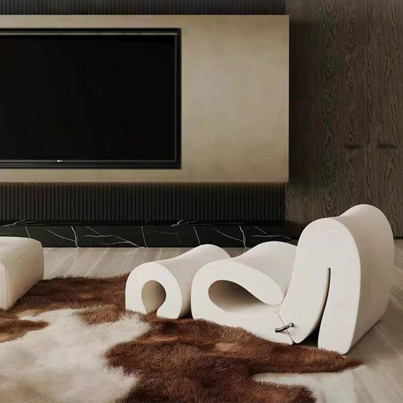 Simple water ripple sofa creative hollow back sofa chair new style light luxury curved fabric combination sofa