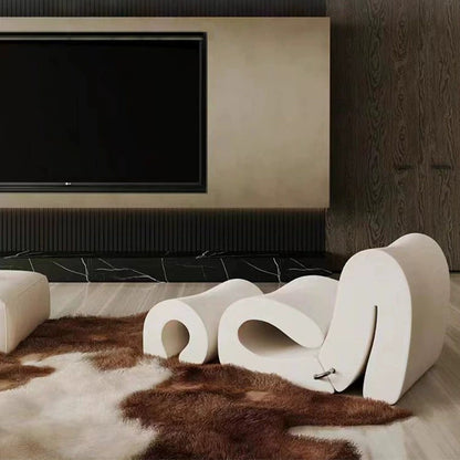 Simple water ripple sofa creative hollow back sofa chair new style light luxury curved fabric combination sofa