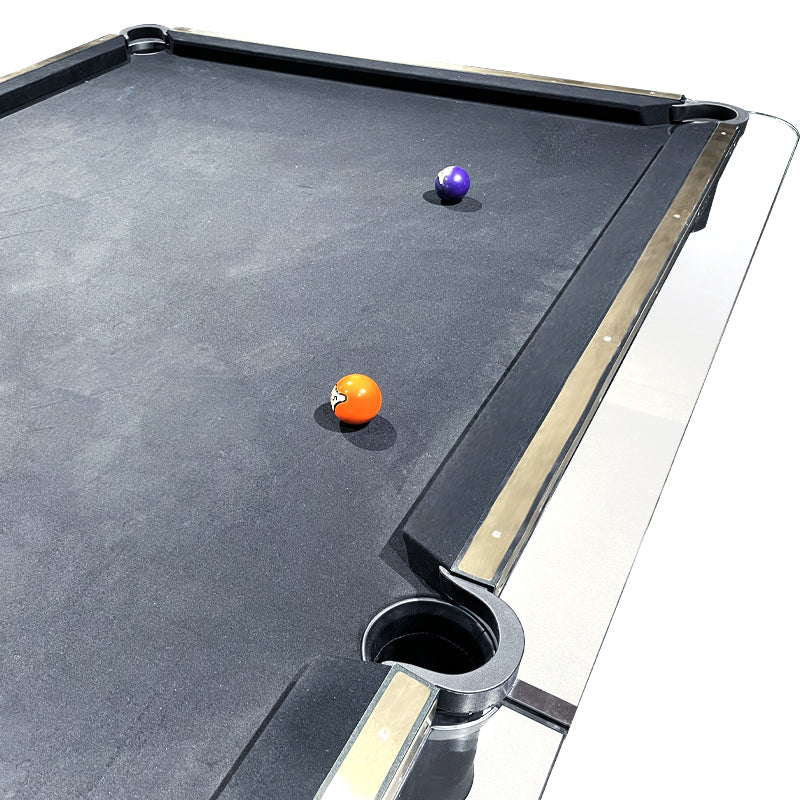 Mesa de billar de cristal transparente Tk con manteles personalizables
