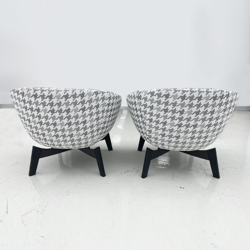 Houndstooth backrest leisure sofa chair, suitable for living room and bedroom