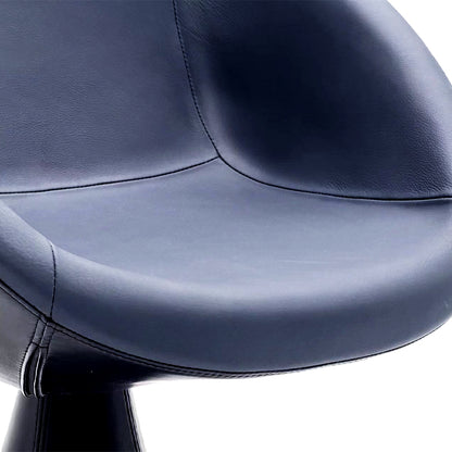 Shell swivel leather chair