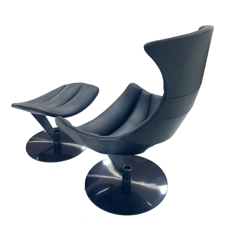 Modern simple curved back chair leather lobster recliner leisure chair