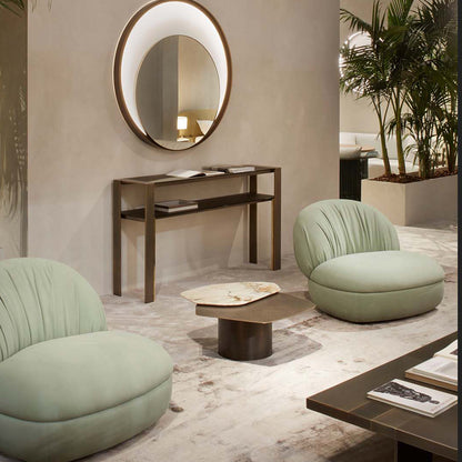 Light luxury irregular marble and stainless steel coffee table
