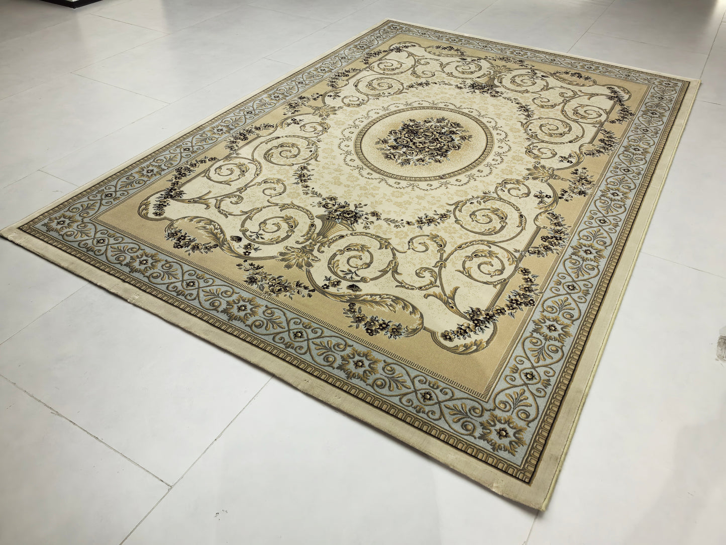 Alfombra de lujo con diseño retro europeo, adecuada para sala de estar y dormitorio