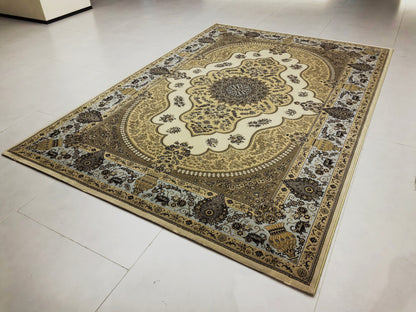Alfombra de lujo con diseño retro europeo, adecuada para sala de estar y dormitorio