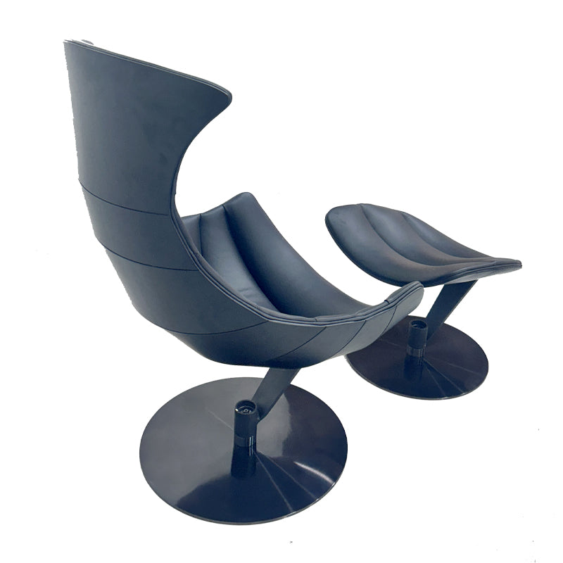 Modern simple curved back chair leather lobster recliner leisure chair