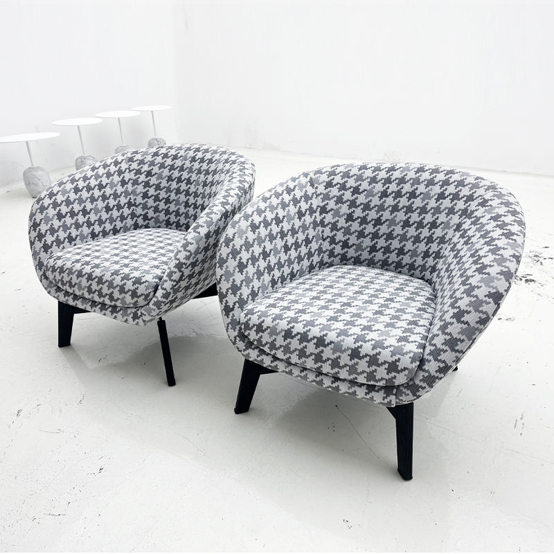 Houndstooth backrest leisure sofa chair, suitable for living room and bedroom