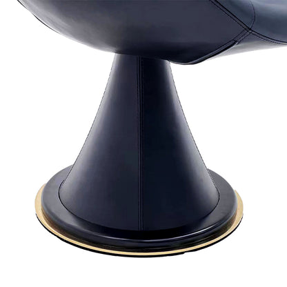 Shell swivel leather chair