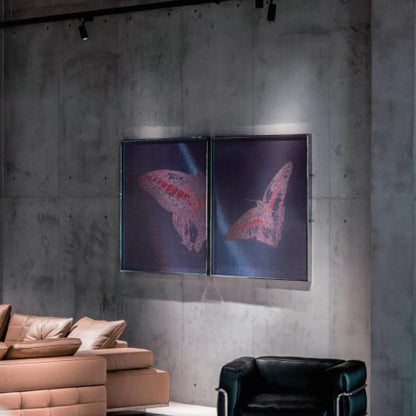 Square Butterfly Metal Painting Customizable Pattern Metal Decorative Hanging Painting