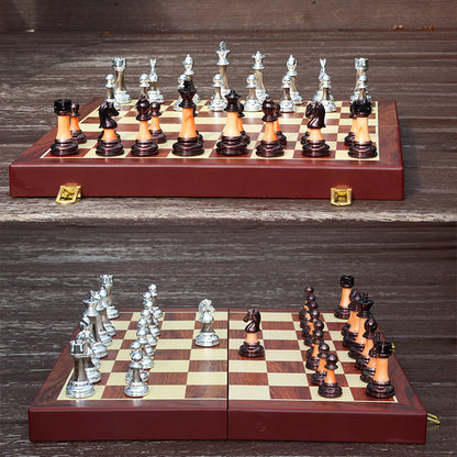 Juego de ajedrez vintage de acrílico con tablero