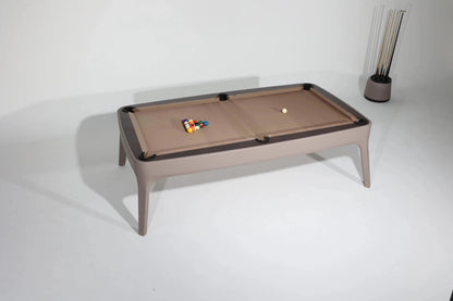 Mesa de billar de nogal con taco y bolas de billar