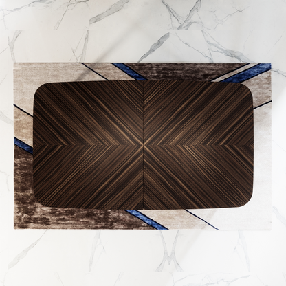 Mesa de billar de nogal con taco y bolas de billar