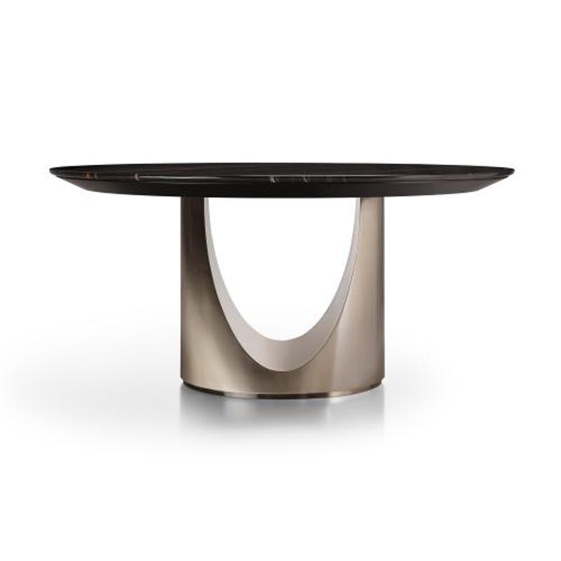 Mesa de comedor redonda de mármol de lujo italiana con función de almacenamiento