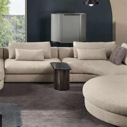 Light luxury tempered glass and stainless steel living room combination coffee table