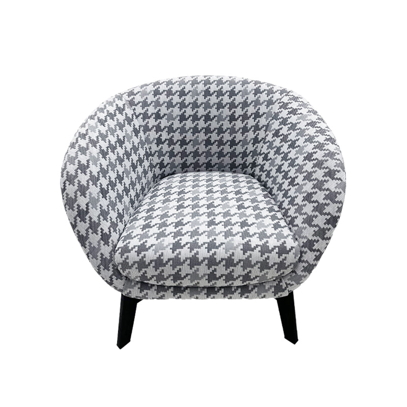 Houndstooth backrest leisure sofa chair, suitable for living room and bedroom