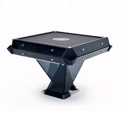 Mesa de mahjong automática personalizable de cristal negro